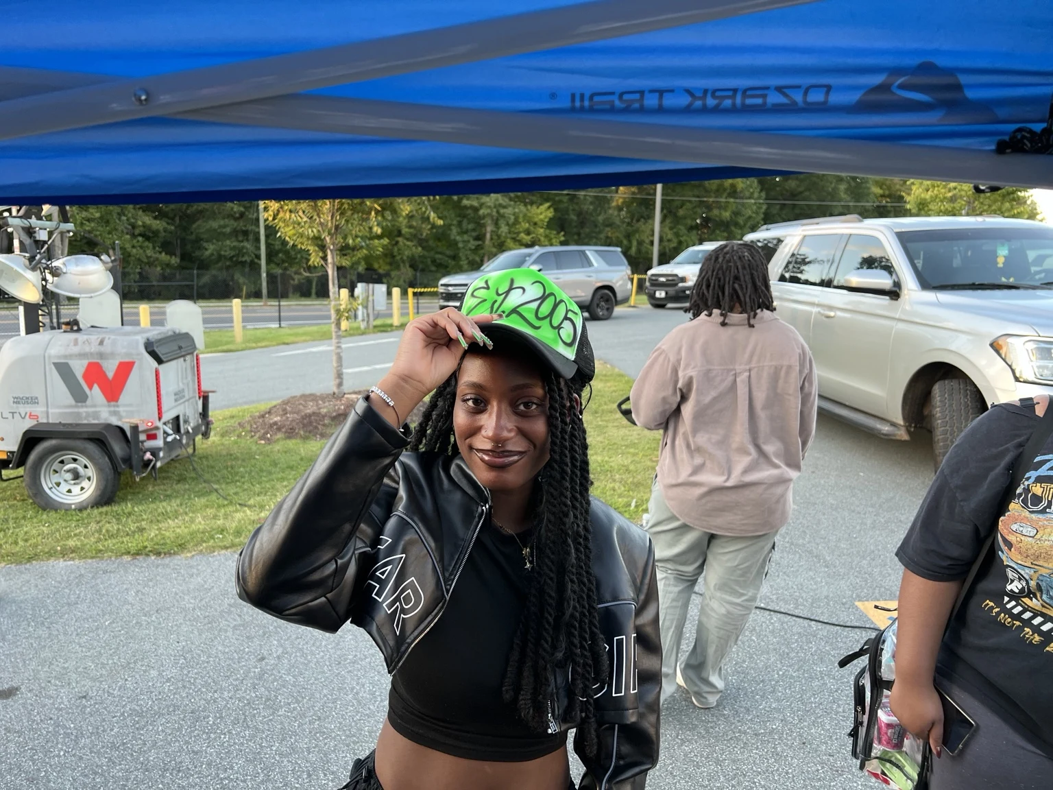 Florida A&M University student with a personalized airbrushed hat — event photo 7