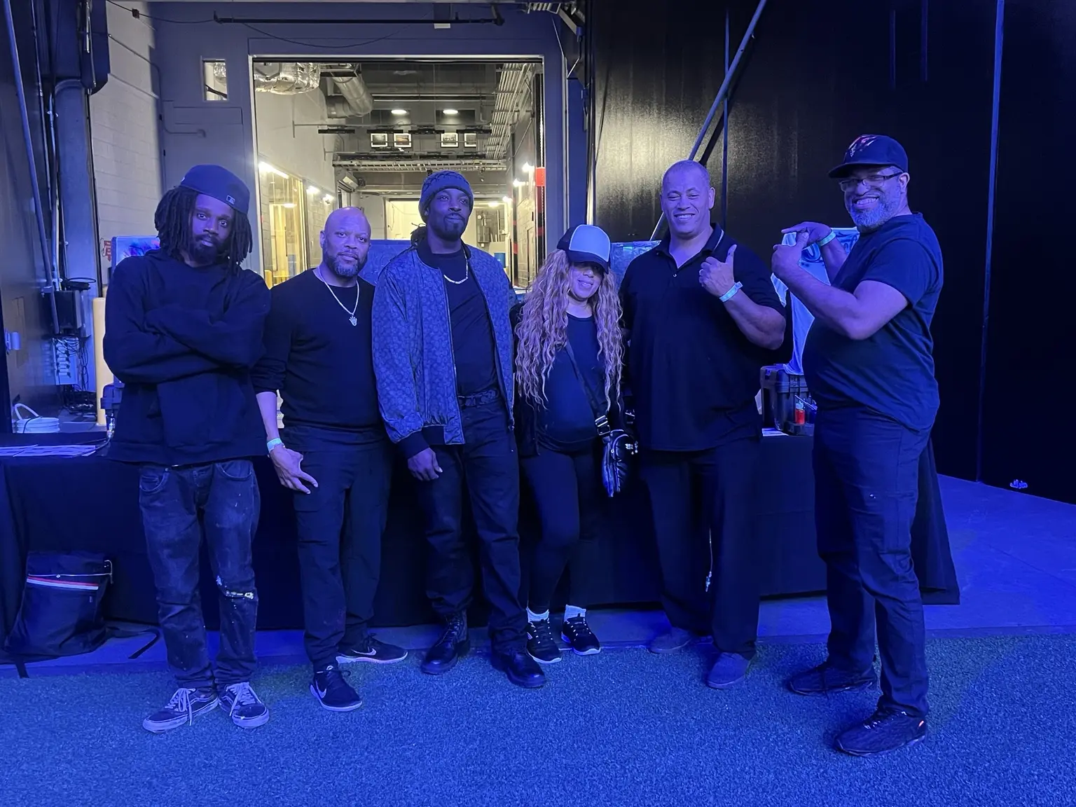 Live airbrush event team inside Mercedes-Benz Stadium