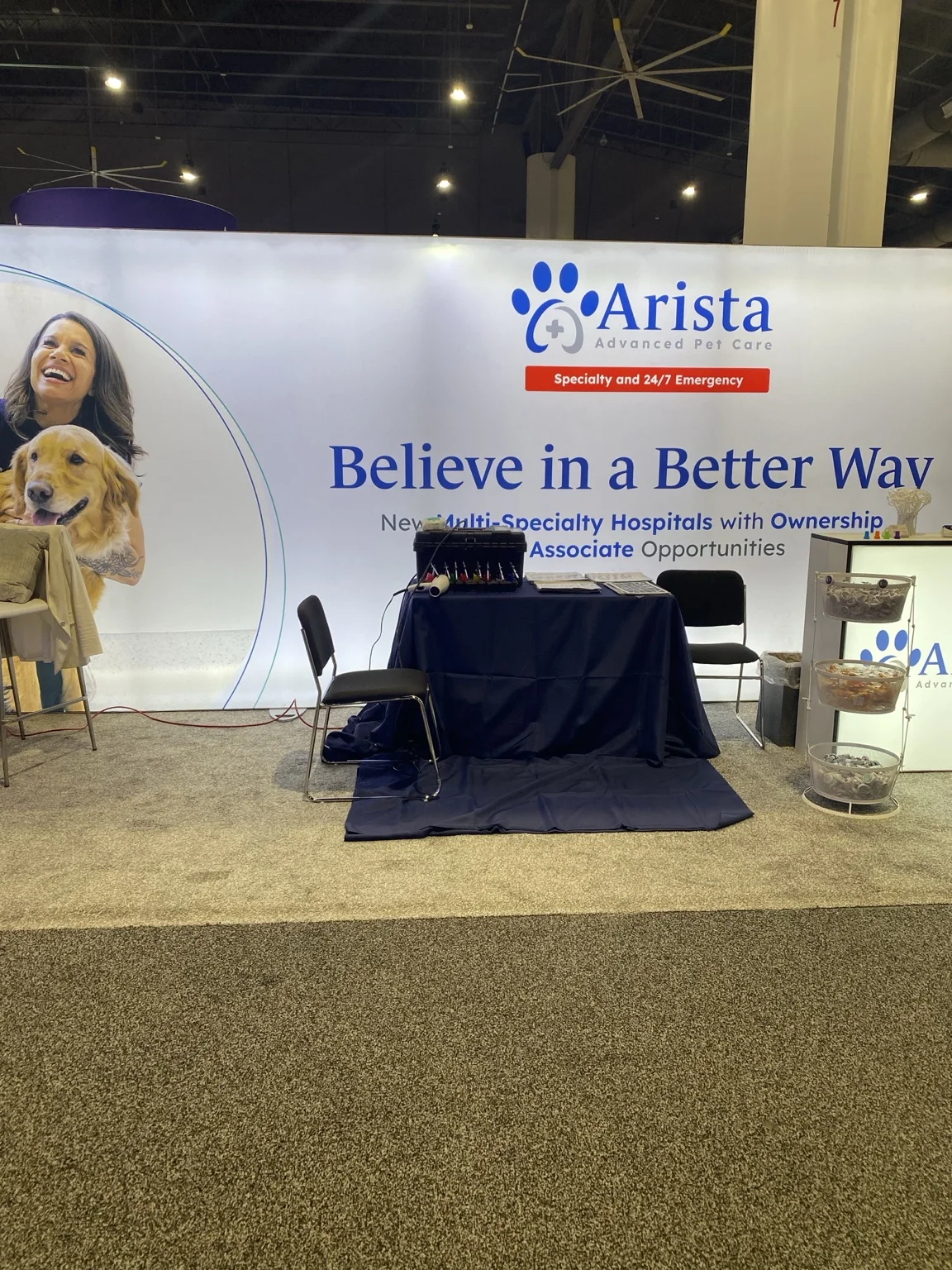 Arista event display and airbrush station in Savannah, Georgia at the Arista corporate event in Savannah, Georgia